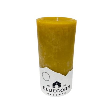 Bluecorn Bees Wax Pillar Candle