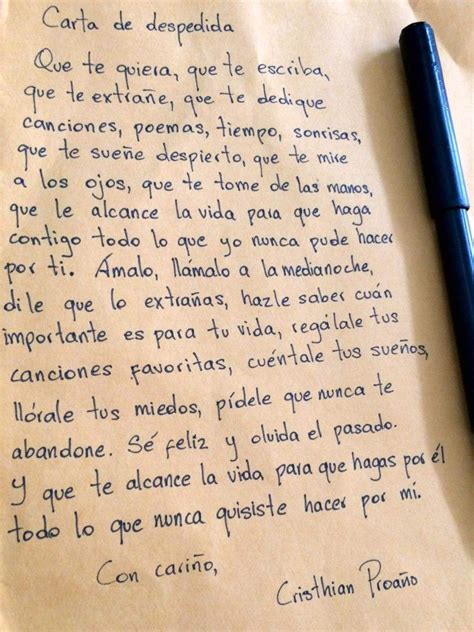 Con Esto Llore La Verdad De Todo Carta Despedida Amor 93A Carta