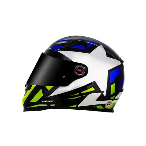 Capacete LS2 FF358 Starwar Azul E Amarelo SBS Motos