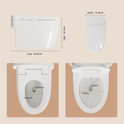 SUPERFLO Smart Tankless Toilet with Auto Flush, One-Piece Smart Toilet with Heated Seat & Night ...