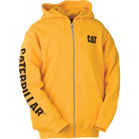 Caterpillar Trademark Banner Mens Large Yellow Cottonpolyester Full