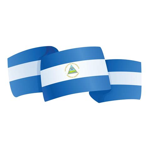 Nicaragua Ribbon Icon Cartoon Vector Flag Independence 14340429 Vector Art At Vecteezy