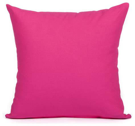 Solid Hot Pink Accent, Throw Pillow Cover - Contemporary - Decorative Pillows - by Silver Fern Decor