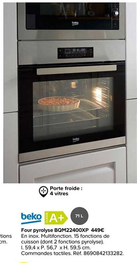 Promo Beko Four Pyrolyse Mqm22400xp chez Castorama - iCatalogue.fr
