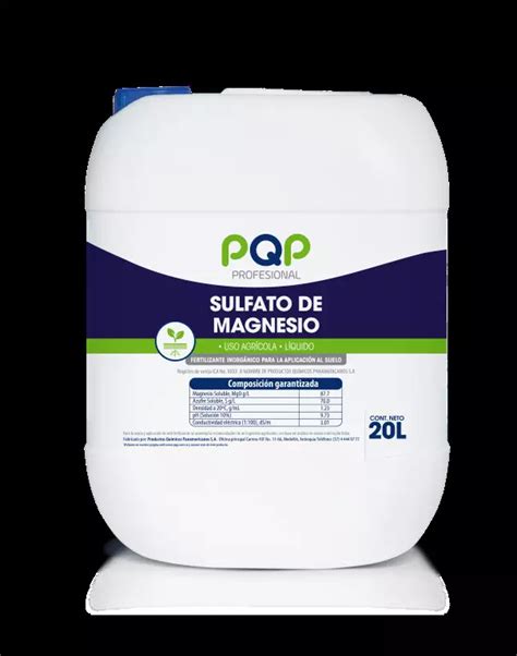 Fertilizante Sulfato de Magnesio Líquido PQP Profesional