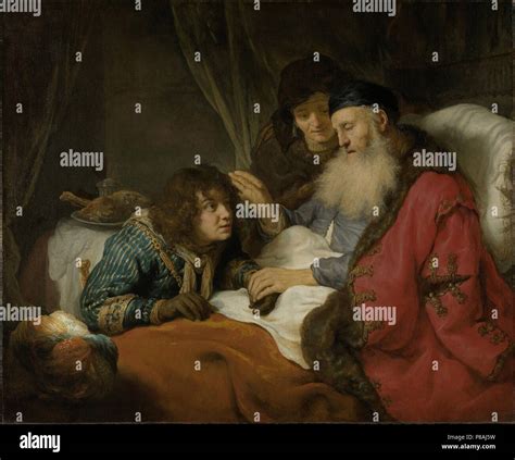 Isaac blessing Jacob. Museum: Rijksmuseum, Amsterdam Stock Photo - Alamy