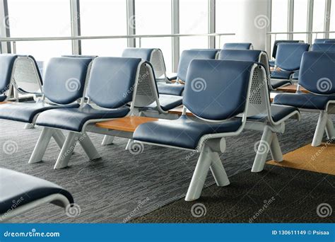 Chair At Airport Terminal Seat At Waiting Area Stock Image Image Of