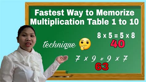 Fastest Way To Memorize Multiplication Table Youtube