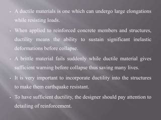 Ductile detailing IS 13920 | PPT