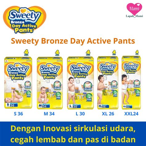 Jual Popok Celana Anak Sekali Pakai Diapers Sweety Bronze Pants S M