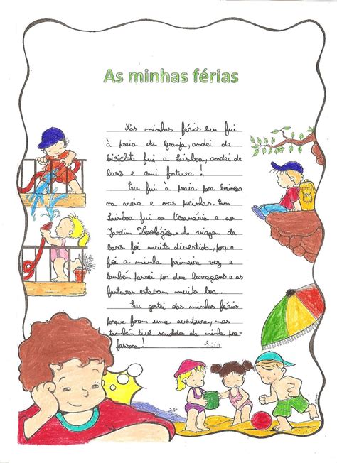 Aventuras de Palmo e Meio: As minhas férias - 3º ano