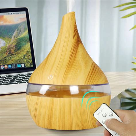 300ML USB Humidifier With Remote Control Electric Oil Aromatherapy Wood