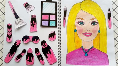 Paperdiy Tutorial Makeup Barbie Asmr Paper Cosmetics Paper