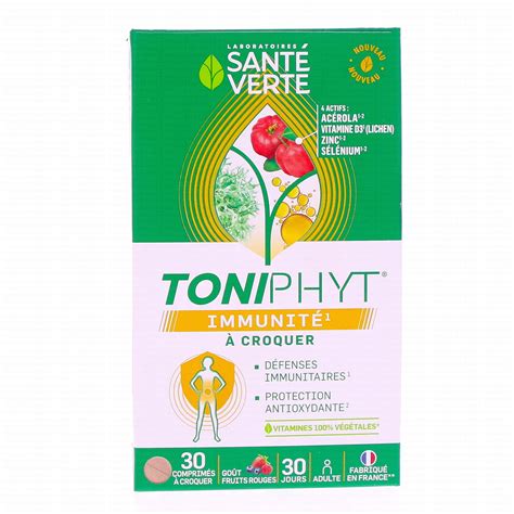 SANTE VERTE Toniphyt Immunité x30 comprimés à croquer Pharmacie