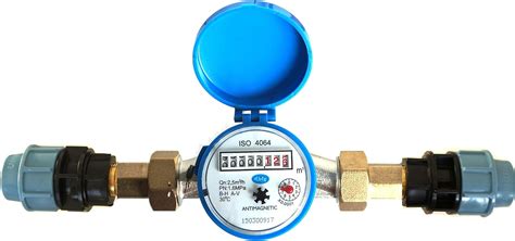 Diamond Water Meter Flow Cold Water Mdpe Pe For Mm Blue Pipe