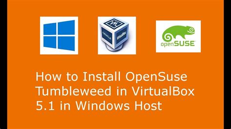 How To Install OpenSuse Tumbleweed Offline In VirtualBox 5 1 YouTube