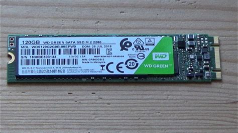 120GB WD Green SATA SSD M.2 2280 im Test - YouTube