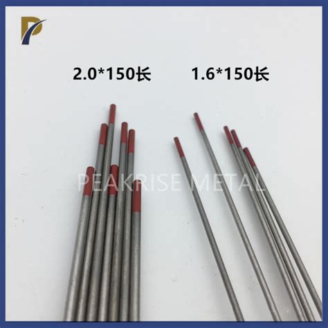 Wt20 Red Thoriated Tungsten Electrode Bright Polished Red Tungsten