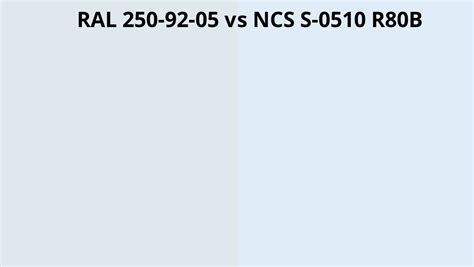 Ral 250 92 05 Vs Ncs S 0510 R80b Ral Colour Chart Uk