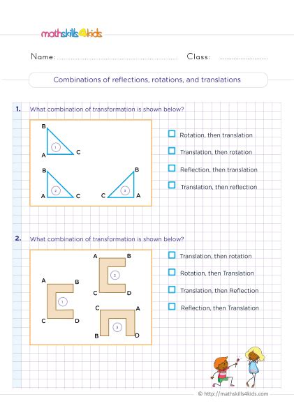 6th Grade Symmetry And Transformation Worksheets Worksheets Library