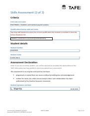 Fnstpb Ae Sk Of Docx Skills Assessment Of Criteria Unit Code