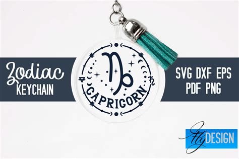 Zodiac Keychain Svg Keychain Design Graphic By Flydesignsvg