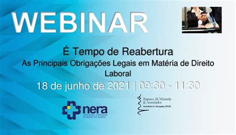 WEBINAR É Tempo de Reabertura As Principais Obrigações Legais em