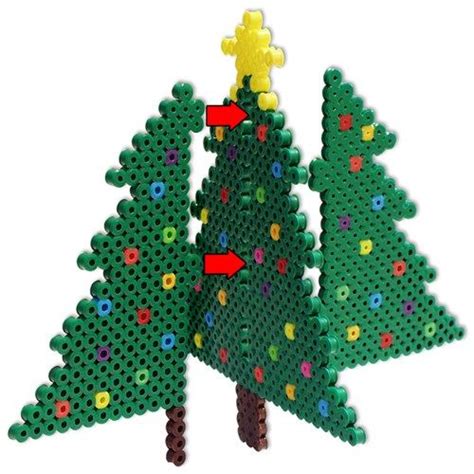 3d Christmas Trees Christmas Perler Beads Perler Beads Designs