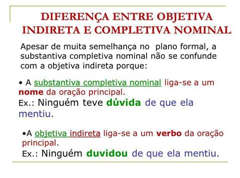 Exemplo De Oração Subordinada Substantiva Completiva Nominal