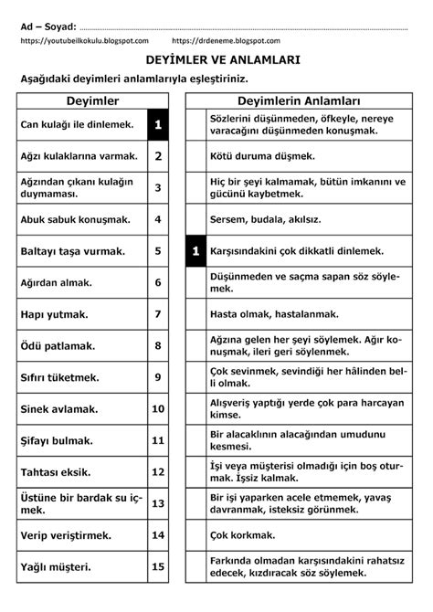 DEYİMLER VE ANLAMLARI 7 Learn turkish Learning Language