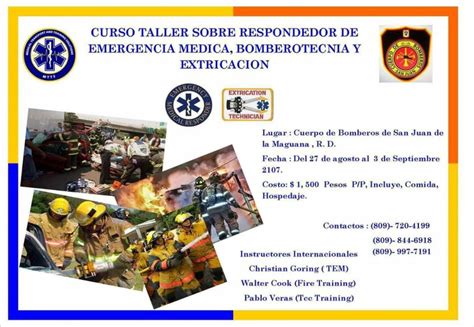 Curso Taller Respondedor de Emergencias Médicas y Bomberotecnia