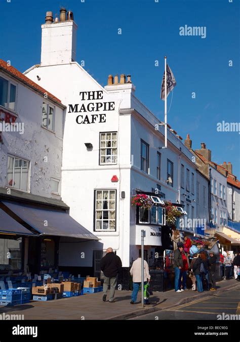 A Queue On The Steps Waiting For Fish And Chips At The Famous Magpie