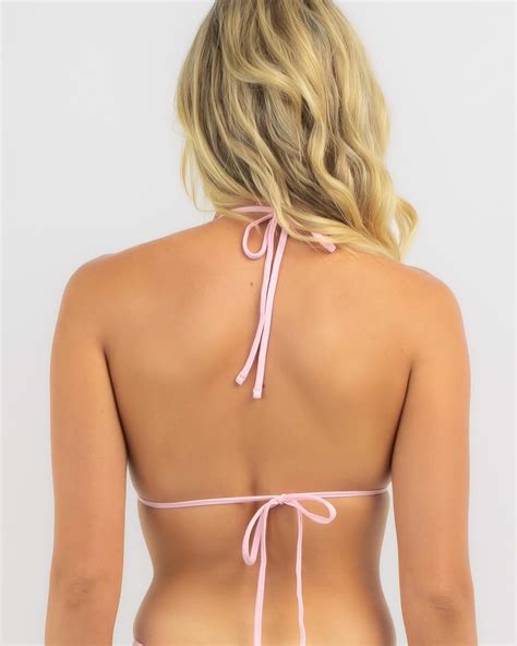 Topanga Suki Ring Triangle Bikini Top In Strawberry Gelato Free