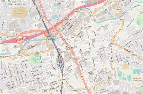 Stockport Map Great Britain Latitude & Longitude: Free England Maps