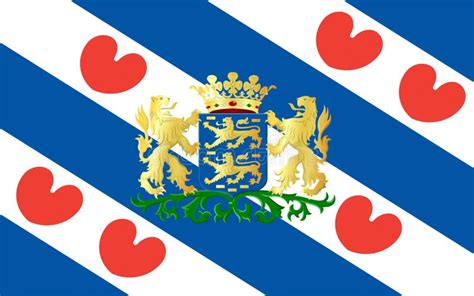 Flag of Friesland of Netherlands Stock Photo - Image of dutch, europe ...