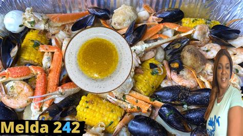 Seafood Boil With Garlic Butter Sauce🍤🦀🥚 Youtube