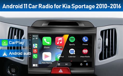 Podofo Car Radio For Kia Sportage 2010 2016 With Wireless Carplay HD 9