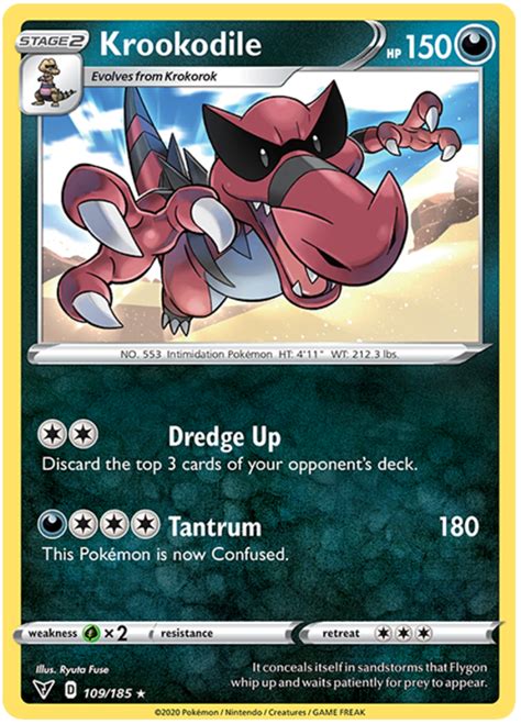 Krookodile Vivid Voltage 109 Pokemon Card