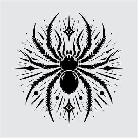 Vector De Silhueta De Aranha Vetor Premium