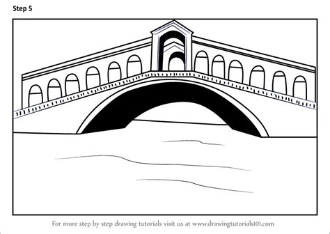 How To Draw Rialto Bridge Bridges Step By Step