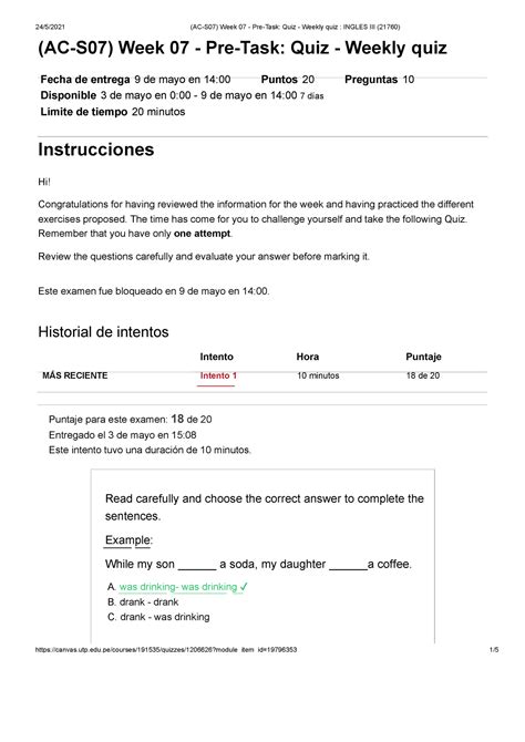 Ac S07 Week 07 Pre Task Quiz Weekly Quiz Ingles Iii 21760 Compress