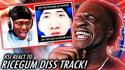 Ksi Enjoying This Too Much Someone Made A Ricegum Disstrack And It S Insane Reaction Youtube