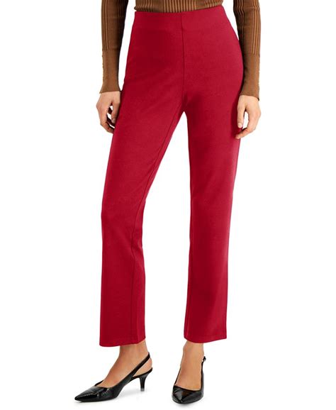 Jm Collection Petite Solid Ponté Knit Pants Created For Macys Macys