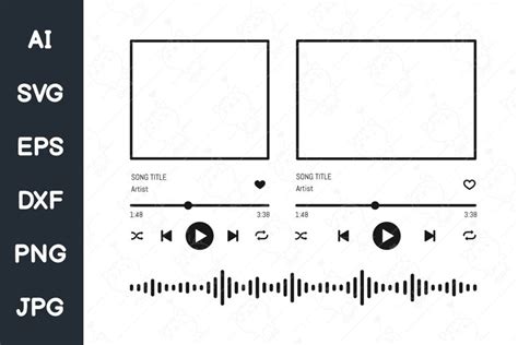 Audio Control Buttons Svg Music Player Buttons Svg