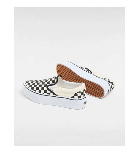 Vans Ua Classic Slip On Stackform Checkerboard Black Classic White