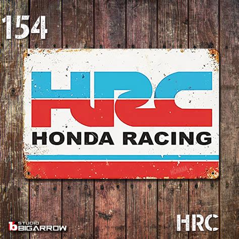 Yahoo オークション 154 ブリキ看板 20×30㎝ Hrc Honda ホンダ ガレ