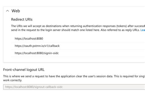 Azure B2C Logout Endpoint Does Not Redirect To The Post Logout Redirect