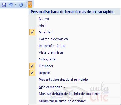 Inform Tica Politecnico Que Es La Barra De Acceso R Pido Y Qu Funci N