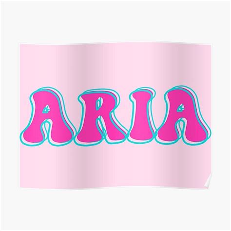 Aria Cute Custom Name Design Kawaii Aria Name Poster By Custom Name