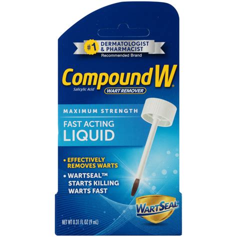 compound  maximum strength fast acting liquid wart remover